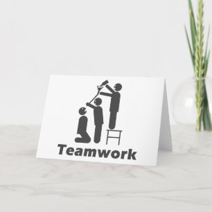 Tarjeta Trabajo en equipo - mercancía de motivación