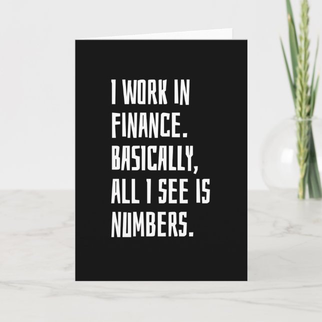 Tarjeta Trabajo En Finanzas (Anverso)