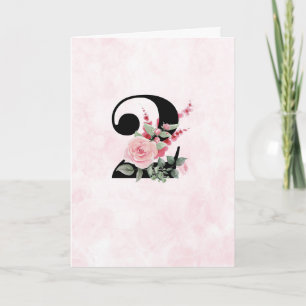 Tarjeta Trabajo floral 2 - aniversario