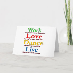 Tarjeta Trabajo, Love Dance, Live