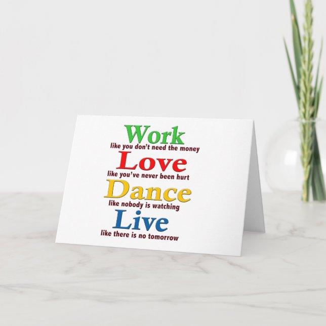 Tarjeta Trabajo, Love Dance, Live (Anverso)