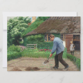 Tarjeta Trabajo nocturno en el jardín (por H.A. Brendekild