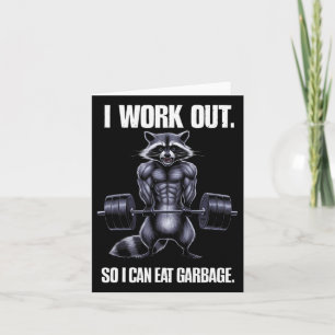 Tarjeta Trabajo Para Comer Basura, Raccoon Liftin