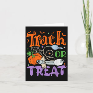 Tarjeta Trach Terapista O Trate Enfermera Icu Rn Halloween