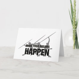 Tarjeta Track and Field Javelin Good Luck Card