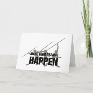 Tarjeta Track and Field Javelin Good Luck Card