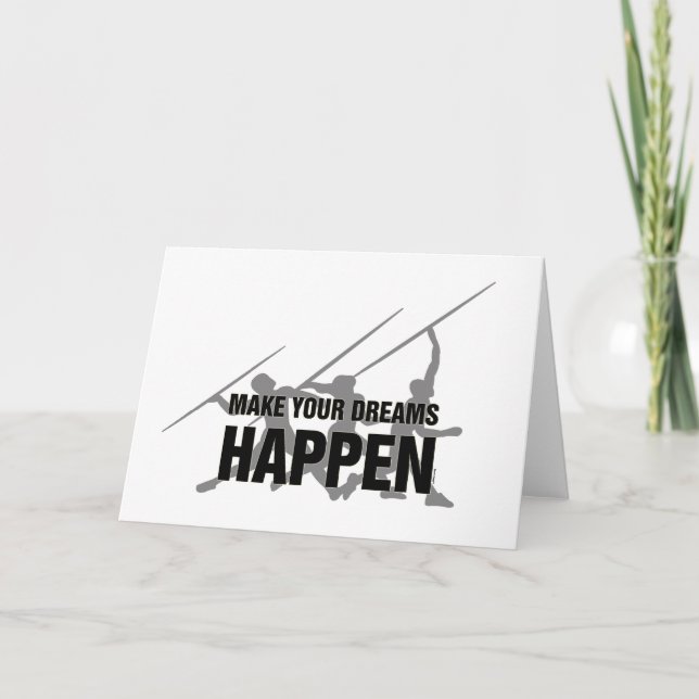 Tarjeta Track and Field Javelin Good Luck Card (Anverso)
