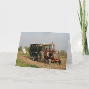 Tarjeta Tractor antiguo