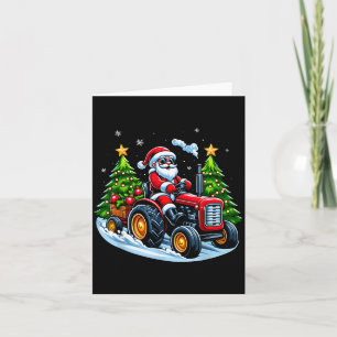 Tarjeta Tractor de Navidad Santa Granja Camión Hombres Niñ