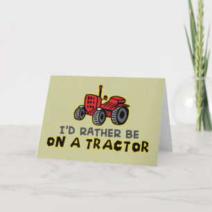 Tarjeta Tractor divertido