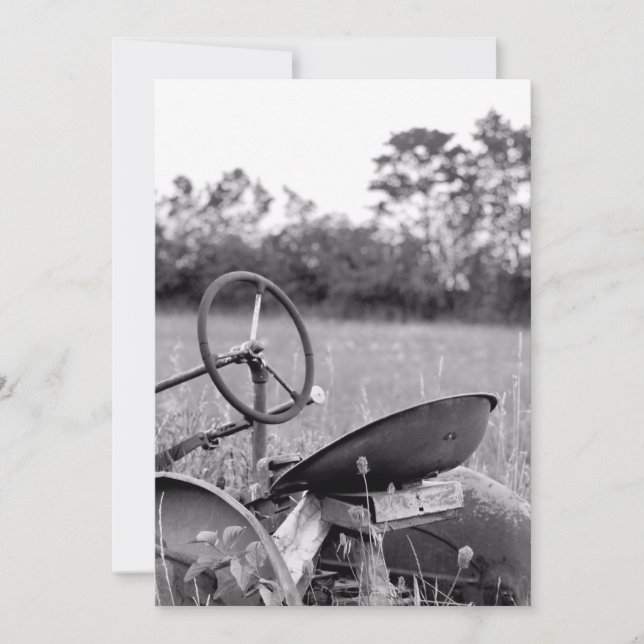 Tarjeta Tractor en hierba alta (Anverso)