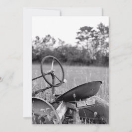 Tarjeta Tractor en hierba alta