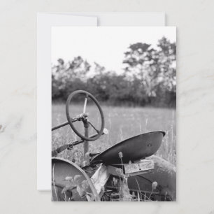 Tarjeta Tractor en hierba alta