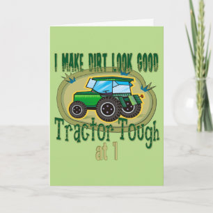 Tarjeta Tractor Tough 1º cumpleaños