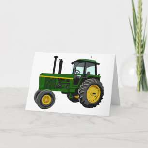 Tarjeta Tractor verde
