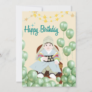 Tarjeta tradicional coreana de primer cumpleaños