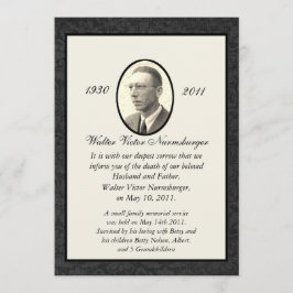 Tarjeta tradicional de Invitación de muerte