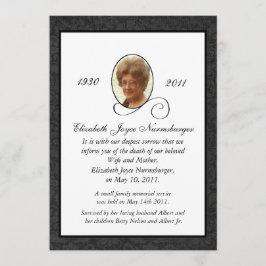 Tarjeta tradicional de Invitación de muerte por fo