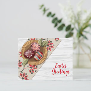 Tarjeta tradicional de saludos populares de Pascua