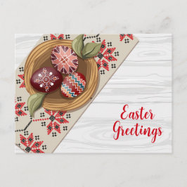 Tarjeta tradicional de saludos populares de Pascua