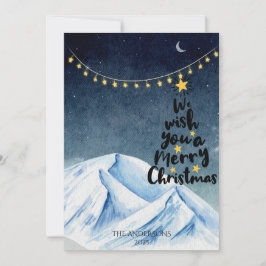 tarjeta tradicional rústica de navidad de invierno