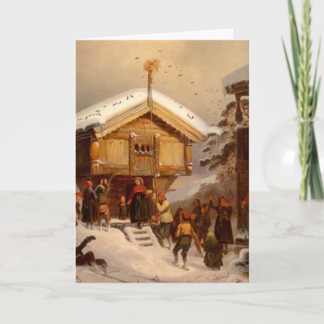 Tarjeta Tradiciones de Navidades Juleskikk Norweigan (Anverso)