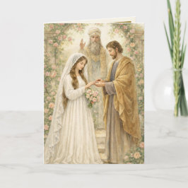 Tarjeta Traditional Catholic Betrothal Mary Joseph