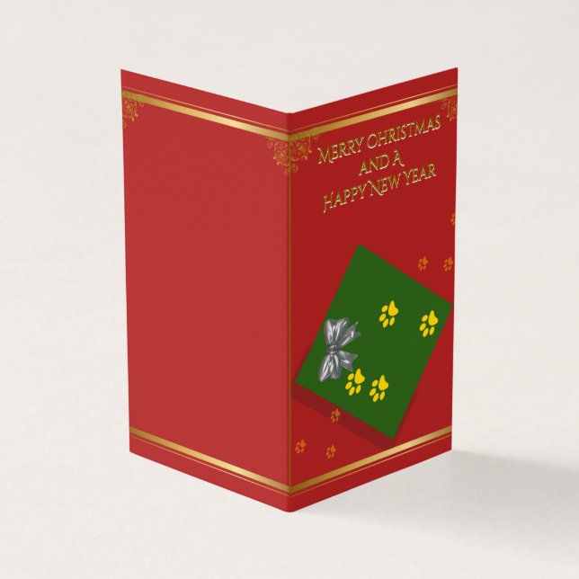 Tarjeta Traditional Christmas Wishes-Folded Card (Exterior)