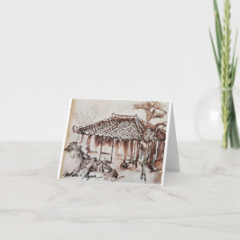 Tarjeta Traditional Okinawan Home (Japan)