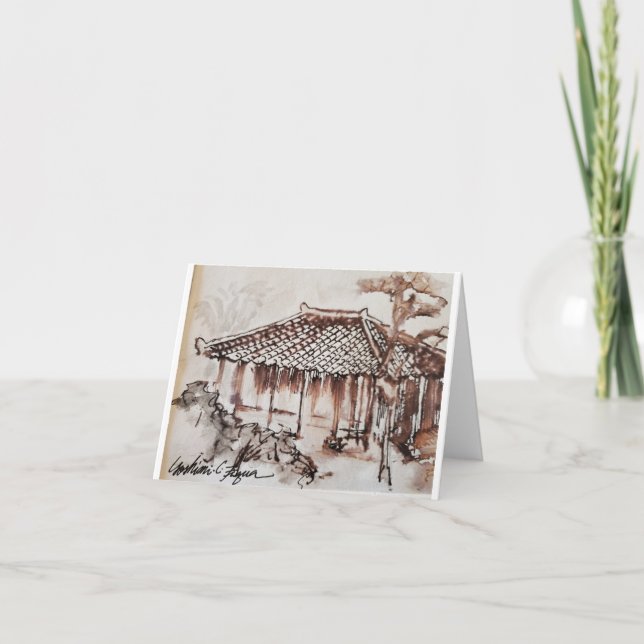 Tarjeta Traditional Okinawan Home (Japan) (Anverso)