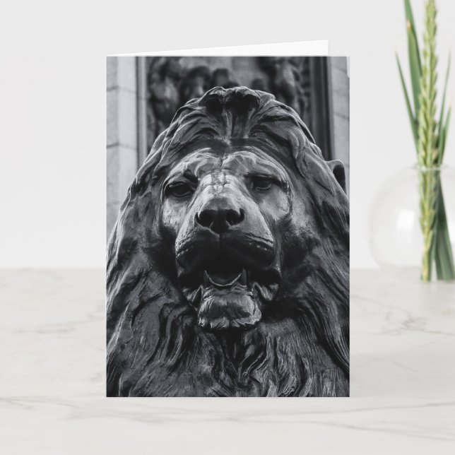Tarjeta Trafalgar Square Bronze Lion (Anverso)