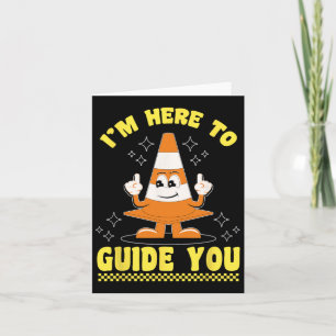 Tarjeta Tráfico Cone Halloween Disstume estoy aquí para gu