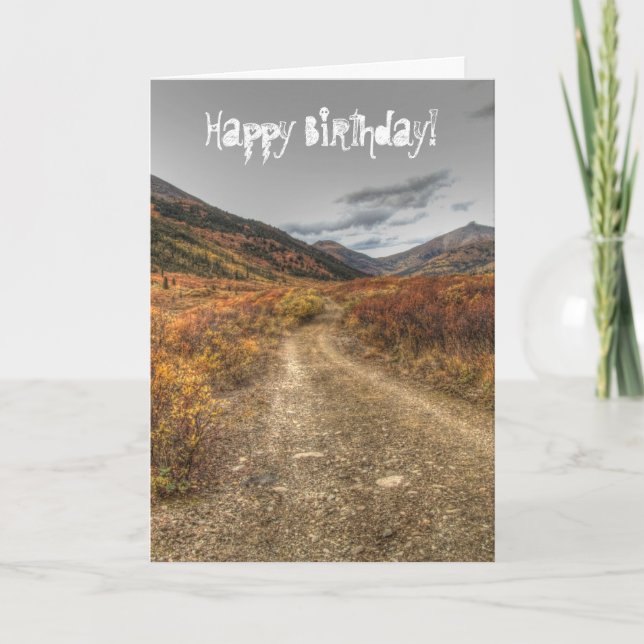 Tarjeta Trail feliz; cumpleaños feliz (Anverso)