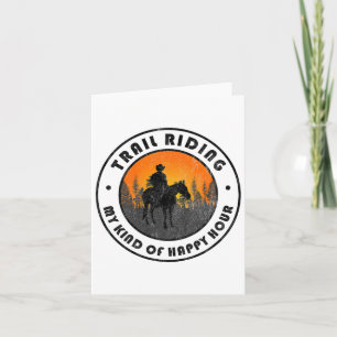 Tarjeta Trail Riding Horseback Camping Vintage Regalo Para