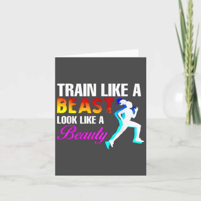 Tarjeta Train Like A Look Like A Beauty Fitness  (Anverso)