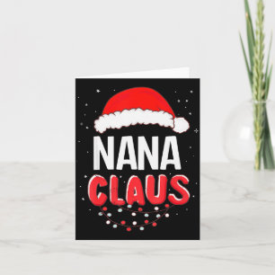 Tarjeta Traje a juego de Navidad de Nana Santa Claus