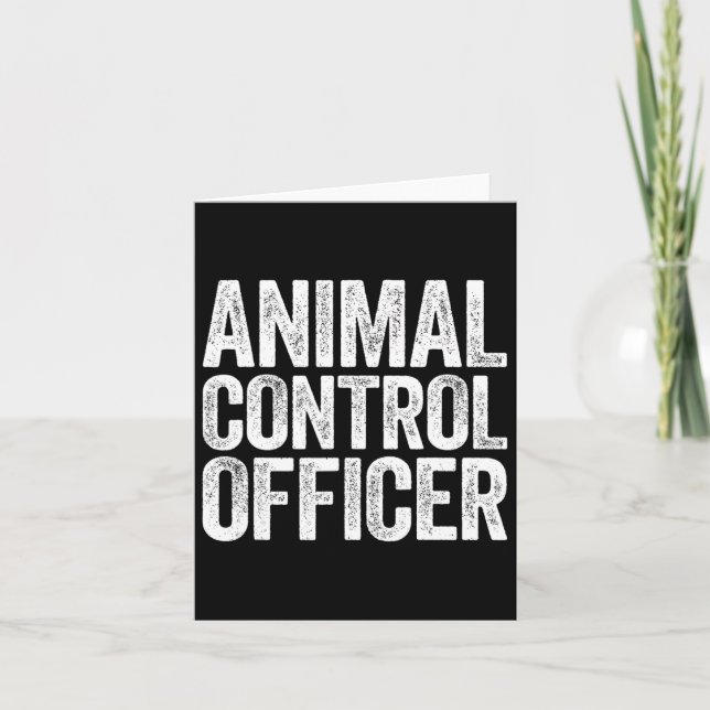 Tarjeta Traje a juego de oficial de control de animales  (Anverso)