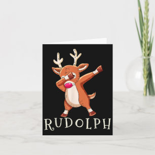 Tarjeta Traje a juego para familia de renos de Santa Rudol