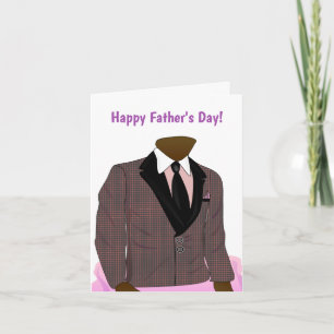 Tarjeta Traje afroamericano y corbata para el Día del Padr