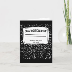 Tarjeta Traje de cuaderno de composición - Salón de grupo