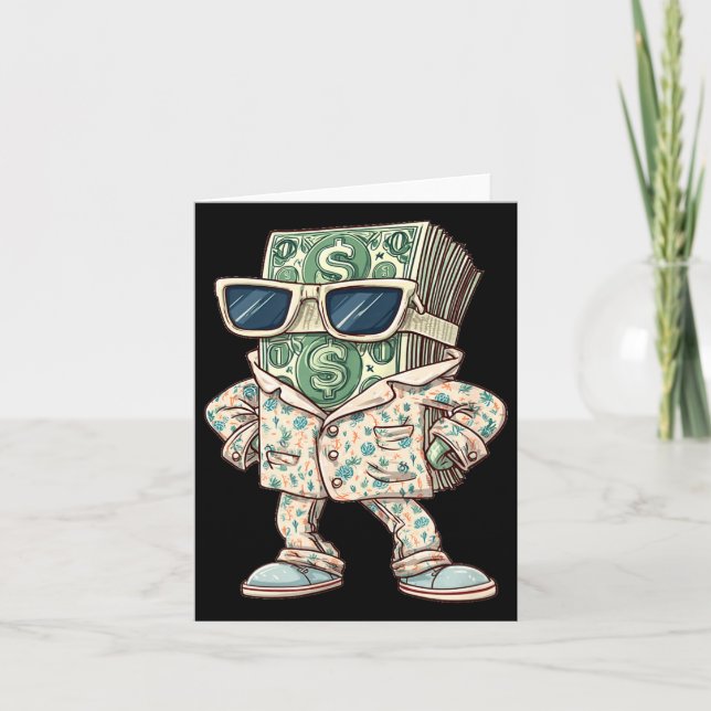 Tarjeta Traje De Dormir Informal Para Amantes Del Dinero  (Anverso)