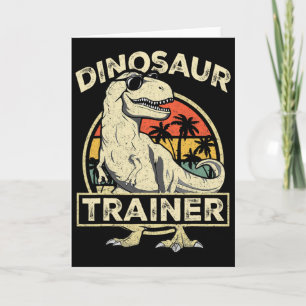 Tarjeta Traje de entrenador de dinosaurios de Halloween Di