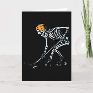 Tarjeta Traje de esqueleto de hockey sobre hielo de Hallow