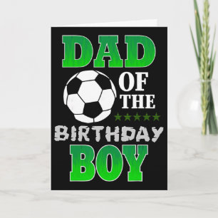 Tarjeta Traje de estrellas de fútbol del papá del niño del