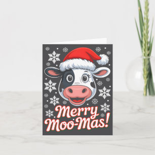 Tarjeta Traje de granja de dibujos animados de Navidad Mer
