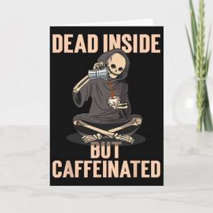 Tarjeta Traje de Halloween de Esqueleto Latte Muerto por D
