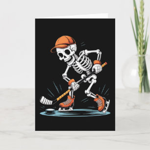 Tarjeta Traje de Halloween de hockey sobre hielo de esquel