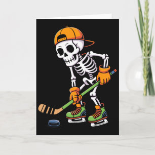 Tarjeta Traje de Halloween de hockey sobre hielo de esquel