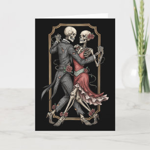 Tarjeta Traje de Halloween de Tango de Esqueleto Bailarine
