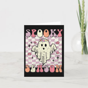 Tarjeta Traje de Halloween de Temporada Espeluznante